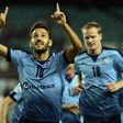 Sydney FC midfielder Milos Ninkovic (C) has been named the A-League's best player