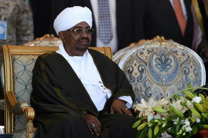 Sudanese President Omar al-Bashir, pictured in January 2017, claimed that Sudanese opposition figures were "backed by Egyptian intelligence services"