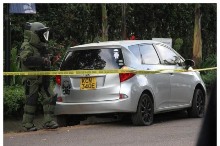 Car used in the Dusit complex attack by terrorists