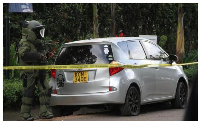 Car used in the Dusit complex attack by terrorists