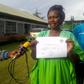 Elgeyo Marakwet woman representative hopeful Florence Boinett displays the certificate the received fromt he IEBC after clearance on May 31, 2017.