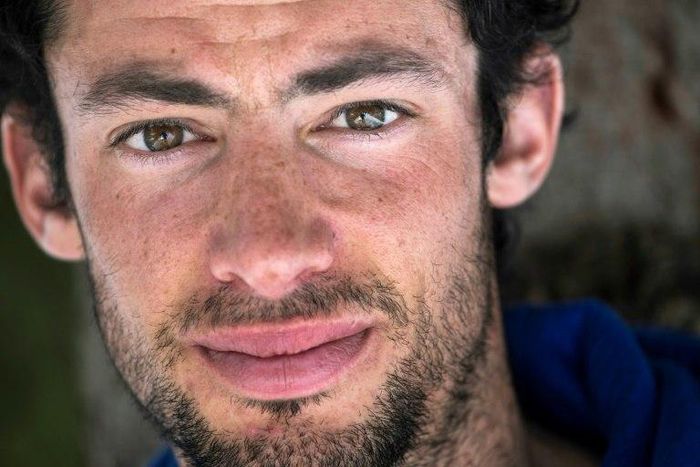 Spanish ski mountaineering and trail champion Kilian Jornet poses on March 9, 2017 at Areches