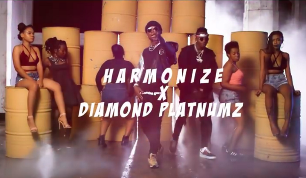 Diamond Platnumz and Harmonize in their hit song Kwangwaru