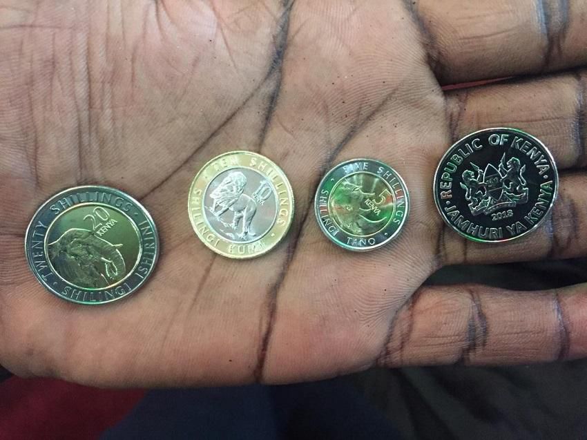 The new Kenyan currency coins displayed (Twitter)