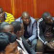 Suspects who conned Sameer Africa Chairman Naushad Merali through impersonating President Uhuru Kenyatta's during a court hearing (Twitter)