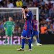 Barcelona's forward Lionel Messi gestures during the Spanish league football match against Eibar May 21, 2017