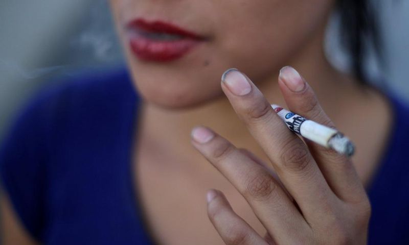 Woman Smoking Cigarette