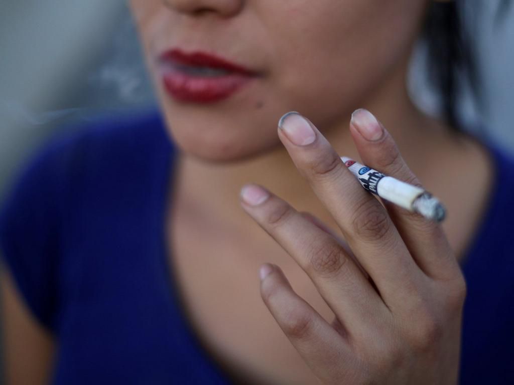 Woman smoking (Courtesy)