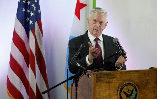 U.S. Defense Secretary James Mattis urges France to continue the fight against terror in Africa as he visits strategic Djibouti