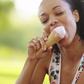 Woman enjoying ice-cream (Shutterstock)