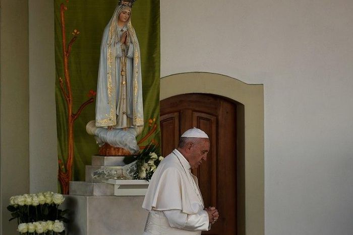 Pope Francis leads celebrations at the Our Lady of Fatima shrine to mark 100 years since three child shepherds reported apparitions of the Virgin Mary on the site