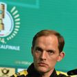 Borussia Dortmund's then head coach Thomas Tuchel pictured at a press conference the day before his side's German Cup final against Eintracht Frankfurt in the Olympic stadium in Berlin, Germany, on May 26, 2017