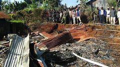  The house burnt down in Nyeri