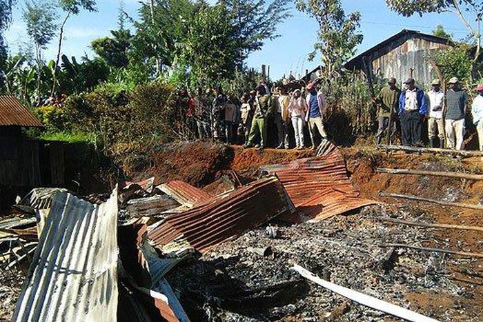  The house burnt down in Nyeri