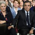 Francois and Penelope Fillon at a campaign rally on January 29, 2017 in Paris