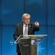 EU Commission president Jean-Claude Juncker holds a press conference after the second day of a European Summit at the Europa Building at the EU headquarters in Brussels on March 10, 2017