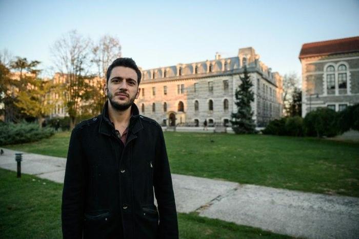 President of Istanbul's Bogazici (or Bosphorus) University Student Comittee, Mert Nacakgedigi, pictured in the Turkish city on November 17, 2016