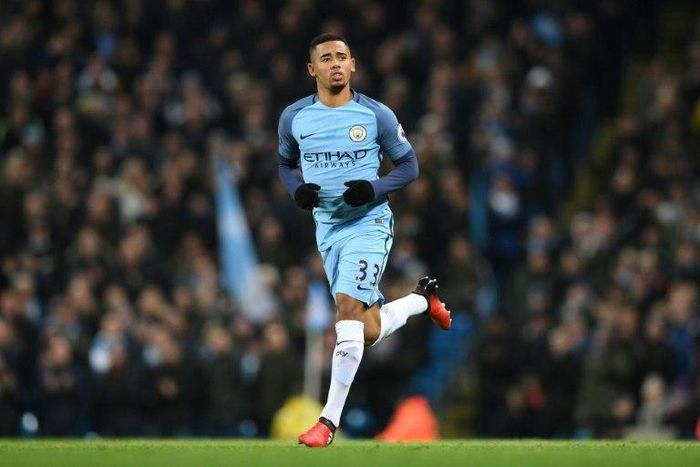 Manchester City's Brazilian striker Gabriel Jesus who joined the club in the January transfer window made a sensational start to his English career with three goals in five matches