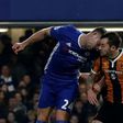 Hull City midfielder Ryan Mason (right) required surgery after a clash of heads with Chelsea defender Gary Cahill at Stamford Bridge in London, on January 22, 2017