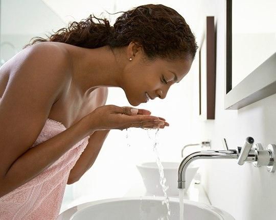 It's important to wash the face twice daily