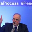 Syria's UN ambassador and head of the government delegation Bashar al-Jaafari gestures as he speaks during a press conference following the second session of Syria peace talks at the Rixos President Hotel in Astana, on February 16, 2017