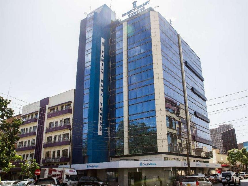 Family Bank towers located in Nairobi's Muindi Mbingu street