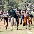 Prospective police recruits are guided during a physical exercise session at Kabarnet Stadium in Baringo Central on April 20, 2015.