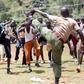 Prospective police recruits are guided during a physical exercise session at Kabarnet Stadium in Baringo Central on April 20, 2015.
