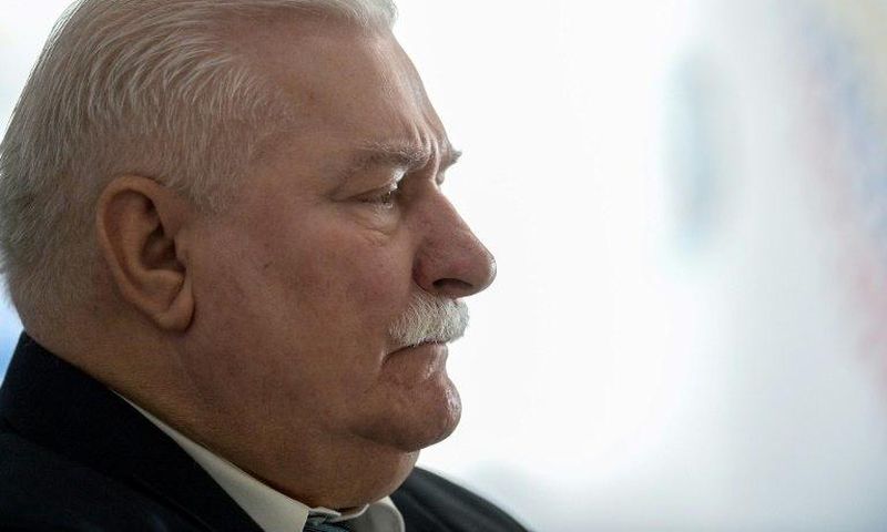 Former Polish president and Nobel Peace laureate Lech Walesa, seen in 2016, said powerful right-wing politician Jaroslaw Kaczynski "wants to eliminate everything that disturbs him -- the constitutional court, the courts, parliament"