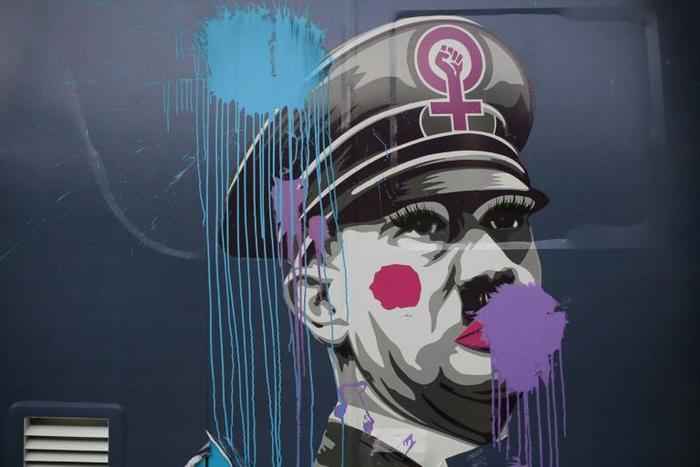 A bus chartered by conservative, Catholic association HazteOir ("Make yourself heard"), which compares feminists to Nazis, has been driving around the country, prompting protesters to throw paint at it