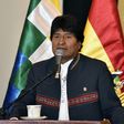 Bolivia's President Evo Morales Ayma (L), speaks during the presentation of the Rally Dakar 2018 in La Paz, on March 29, 2017