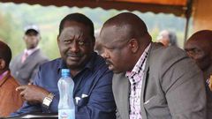ODM leader Raila Odinga and Bomet Governor Isaac Ruto
