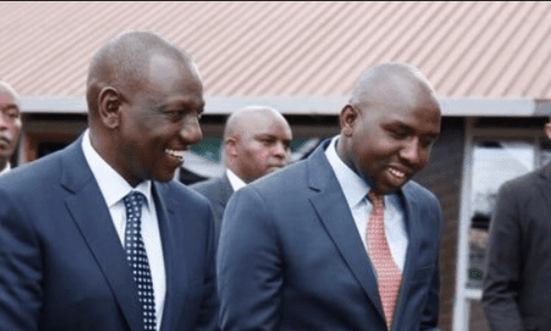 File image of Elgeyo Marakwet Senator Kipchumba Murkomen with DP William Ruto