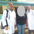Dr Landy Rodriguez (R) and Herera Correa (L) with a Kenyan community worker (C)