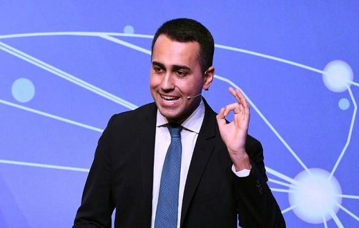 Five Stars Mouvement leader and Italy’s Labor and Industry Minister Luigi Di Maio (pictured January 2019) announced he met near Paris with two yellow vest leaders, a move that the French foreign ministry denounced
