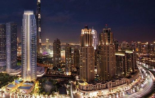 A view of the Opera Grand residential tower in Dubai, next to the Burj Khalifa where former chairman Zafrullah Khan had an apartment.