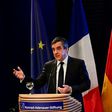 Les Republicains (LR) party candidate for the French 2017 presidential election, Francois Fillon, gives a talk during his visit at the Konrad Adenauer Foundation in Berlin on January 23, 2017