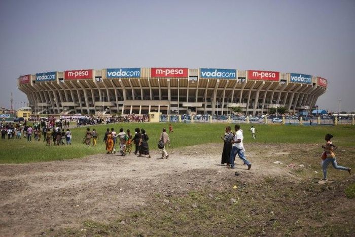 This photo taken on January 28, 2016 at the Stade des Martyrs in Kinshasa, where the South African Mamelodi Sundowns played V Club May 24, 2017