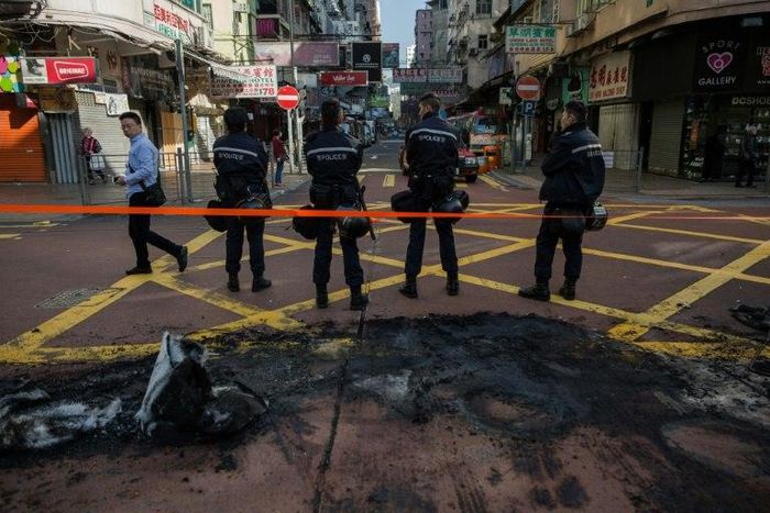 During clashes dubbed the "fishball revolution" demonstrators hurled bricks torn up from pavements, charged police lines with homemade shields and set rubbish on fire