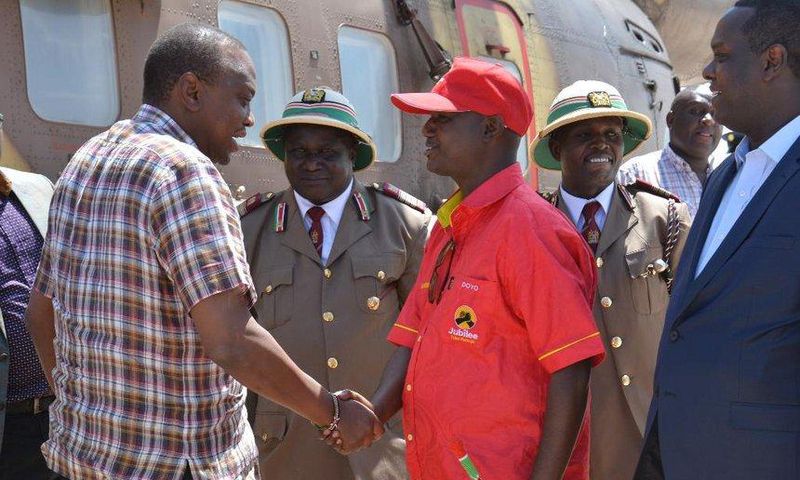 President Uhuru Kenyatta iand Isiolo Governor Godana Doyo