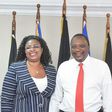 Malindi MP Aisha Jumwa with President Uhuru Kenyatta and his deputy William Ruto during surprise lunch at Harambee House Annex (Twitter)