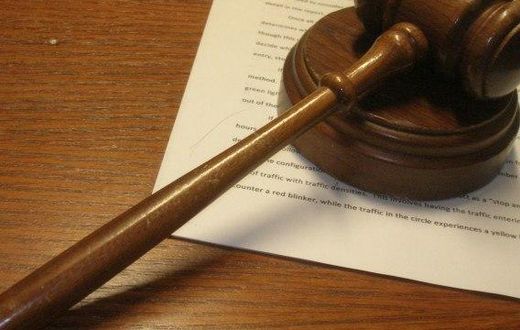Court gavel.