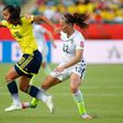 Yoreli Rincon of Colombia controls the ball against Lauren Holiday of the United States in the first half in the FIFA Women's World Cup 2015 Round of 16 match June 22, 2015 in Edmonton, Canada