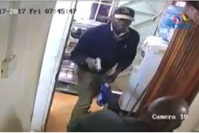 File image of a screengrab images of daring daylight robbery caught on camera in Uthiru
