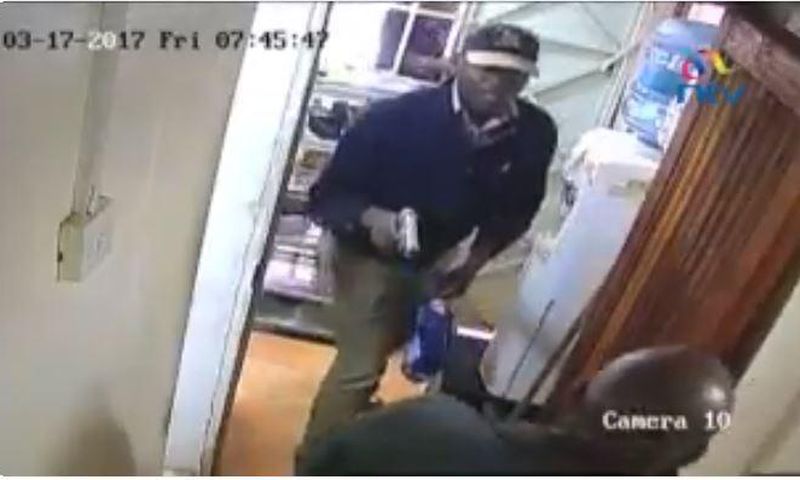 File image of a screengrab images of daring daylight robbery caught on camera in Uthiru