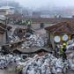 Workers on the roof of Istanbul's iconic marketplace, the Grand Bazaar undergoing renovation.