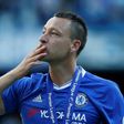 Chelsea defender John Terry salutes the crowd at Stamford Bridge on May 21, 2017
