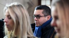 Antoine Q. (pictured January 14, 2019), one of the two French policemen accused of allegedly raping a Canadian tourist in April 2014, risks up to 20 years in prison if convicted