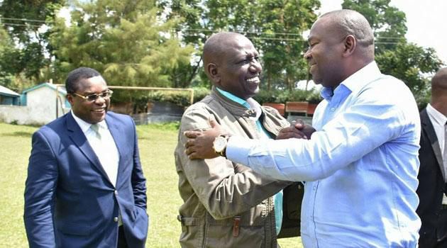 File image of Ken Lusaka, Rashid Echesa and DP Ruto