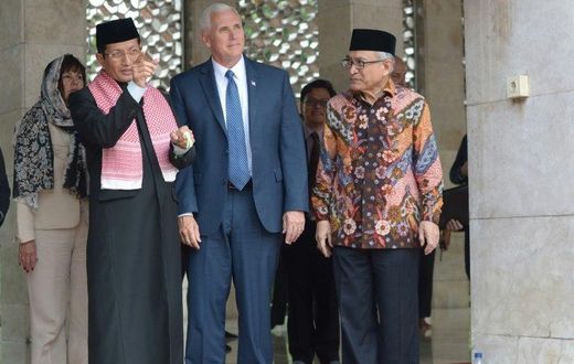 US Vice President Mike Pence's visit to Indonesia represents the most high-profile outreach to Muslims by the Donald Trump administration since the brash billionaire came to office